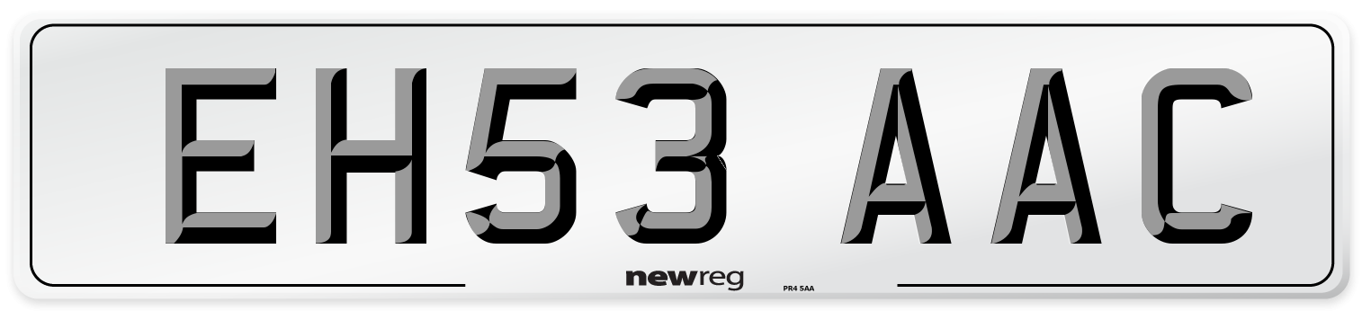 EH53 AAC Number Plate from New Reg